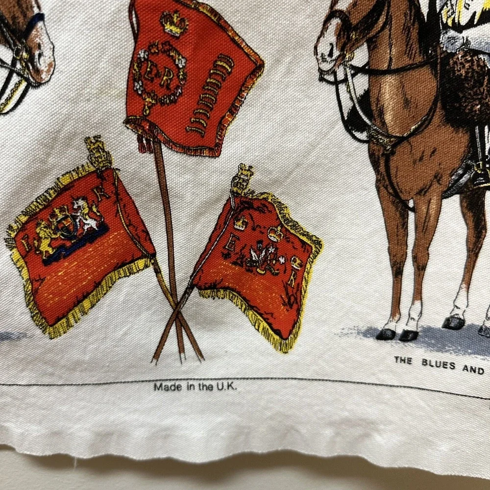 Vintage London Scene Made in Uk Lamont The Guards Tea Towel Wall Hanging